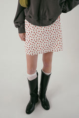 Flower mini skirt_ivory