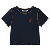 GRAPHIC RINGER T-SHIRT [NAVY]