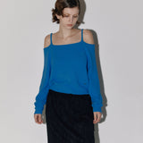 Boucle off shoulder Blue