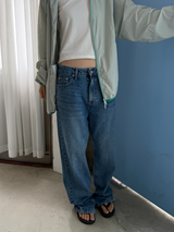 regular fit denim pants