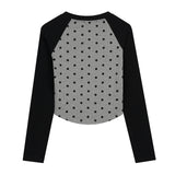 Hurt Dot Raglan Long Sleeve Tee