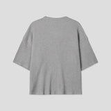 アビン クロップ ワッフル 半袖Tシャツ 4C