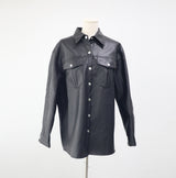 (Unisex) UP Overfit Leather Jacket