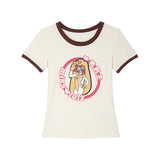 フューチャーフレンドスリムフィットTシャツ バニラチョコ