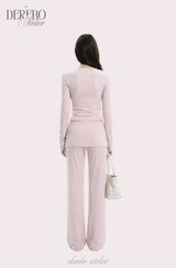 Mully Pink V-Neck Training Set-up (pants)