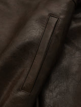 High-neck Leather Jacket_Black