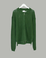Cass see-through knit zip-up