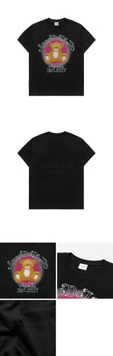 24FW ブラースケッチベアショートスリ－ブTシャツ ブラック