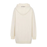 13DE MARZO Bear Knit Hoodie Dress Beige