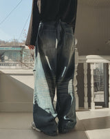 Loop Cat Washed Balloon Fit Denim Pants