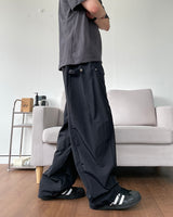 Side Snap Nylon Balloon Pants