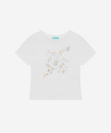 フローラルイニシャルTシャツ