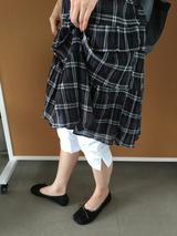 Cold check collar dress (2color) 