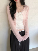 Sunday Pendant Layered Round Knit Cardigan (6color)