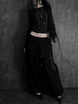 cross square stud pants (2color)