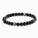 SVB-198 MONSTA X I.M着用 レザー＆オニキス ブレスレットセット ユニセックス