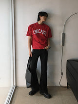 [A-T0114] シカゴクロップ半袖Tシャツ (4色)