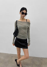 [MADE] Karen Off-shoulder Tencel Long Sleeve Tee