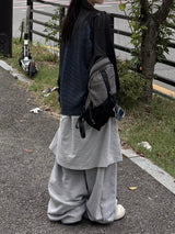 ラップ レイヤード バルーン スウェットパンツ