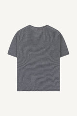 ディスターブ ストライプ プリント Tシャツ