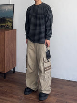 Muted Stripe Pigment T-Shirt (3color) (No.1004)