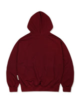 Oversized Fit Checkered Applique Hooded Burgundy (FCF3TS643M)