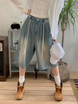 カーゴバミューダデニムパンツ　ストラップセット