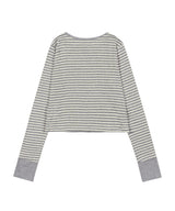 AIRY BUTTON CARDIGAN (GRAY) F26QB041