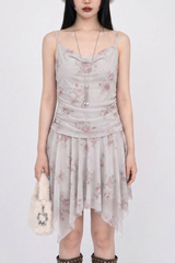 VALENTINE HAZE DRAPED MINI DRESS