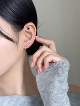 [4 set] black ribbon piercing set