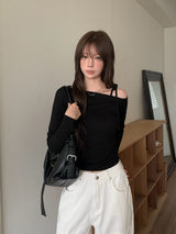 Ritz アンバランストップオフTシャツ