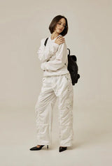 Satin cargo pants