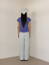 SHELL CAP SLEEVE T (BLUE)