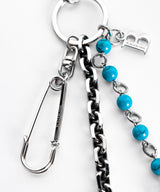 BBD ストーンボール2ラインパンツチェーン(Silver&Turquoise)