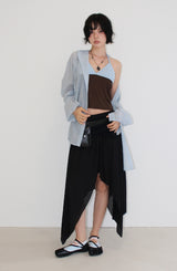SHEER HOODED SHIRT