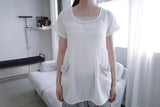 リネンフラワーポケットTシャツ