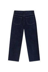 Raw Washed Straight Leg Jeans