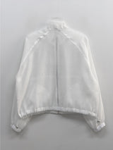 Organza Raglan See-through Blouson Jumper
