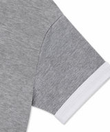 レイヤードロールアップクロップドTシャツ - グレー