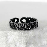 ss-ICE CLASSIC CHAIN OPEN RING_ICE BLACK