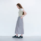 Cargo belted skirt gray