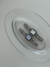 Squared Metal Wrist Watch 2colors
