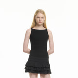 knit boatneck tank top