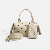 Dot Pattern Mini Boston Tote Crossbody Bag