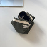 Clam round pouch _ Khaki