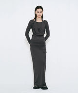2WAY BUTTON MAXI SKIRT