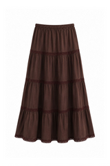RUSTIC ROMANCE TIERED MAXI SKIRT