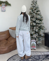Veil diagonal button hood ST long sleeve