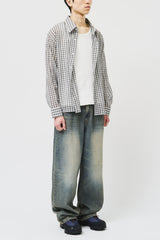 Jian Cropped Checked Shirt (3color)
