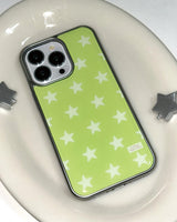 [made] soda jelly star lightgreen phone case (epoxy silver bumper)
